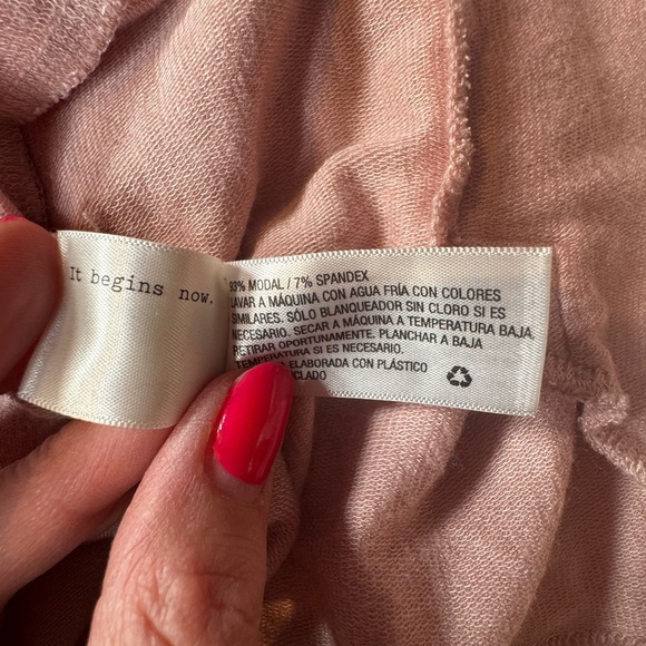 Spiritual Gangster Blush Pink Modal Cardigan Lightweight Drape Stretchy M C437 - Picture 7 of 7